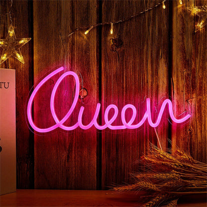 Queen Led Neon Sign Office Bar And Wedding Decorations | Shineneon