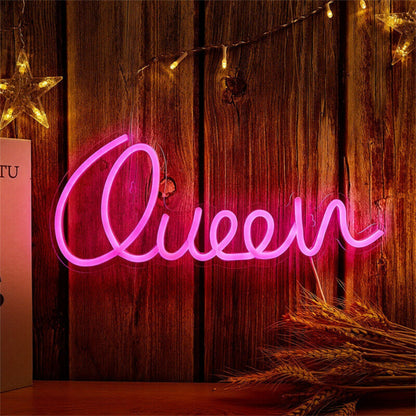 Queen Led Neon Sign Office Bar And Wedding Decorations | Shineneon