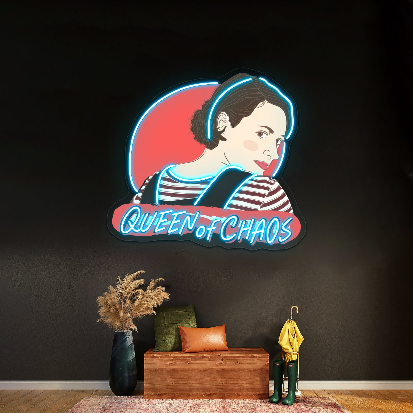 Queen Of Chaos Artwork Led Signs For Room | Shineneon