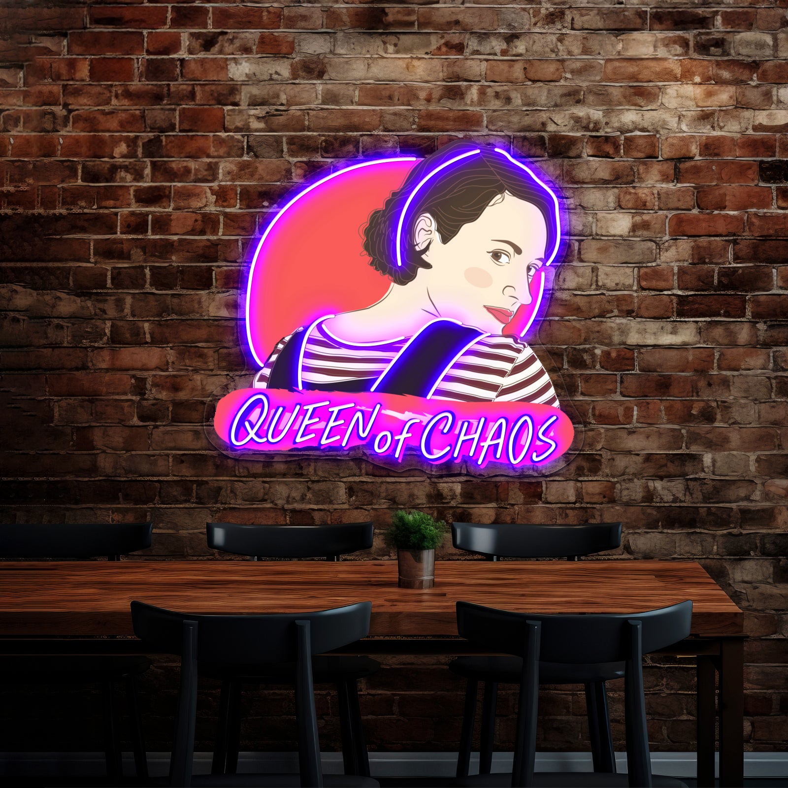 Queen Of Chaos Artwork Led Signs For Room | Shineneon