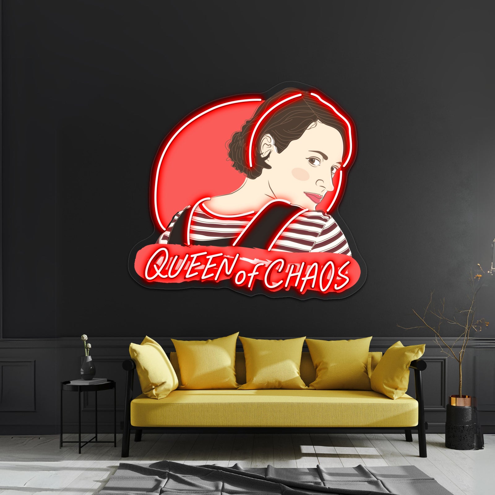 Queen Of Chaos Artwork Led Signs For Room | Shineneon