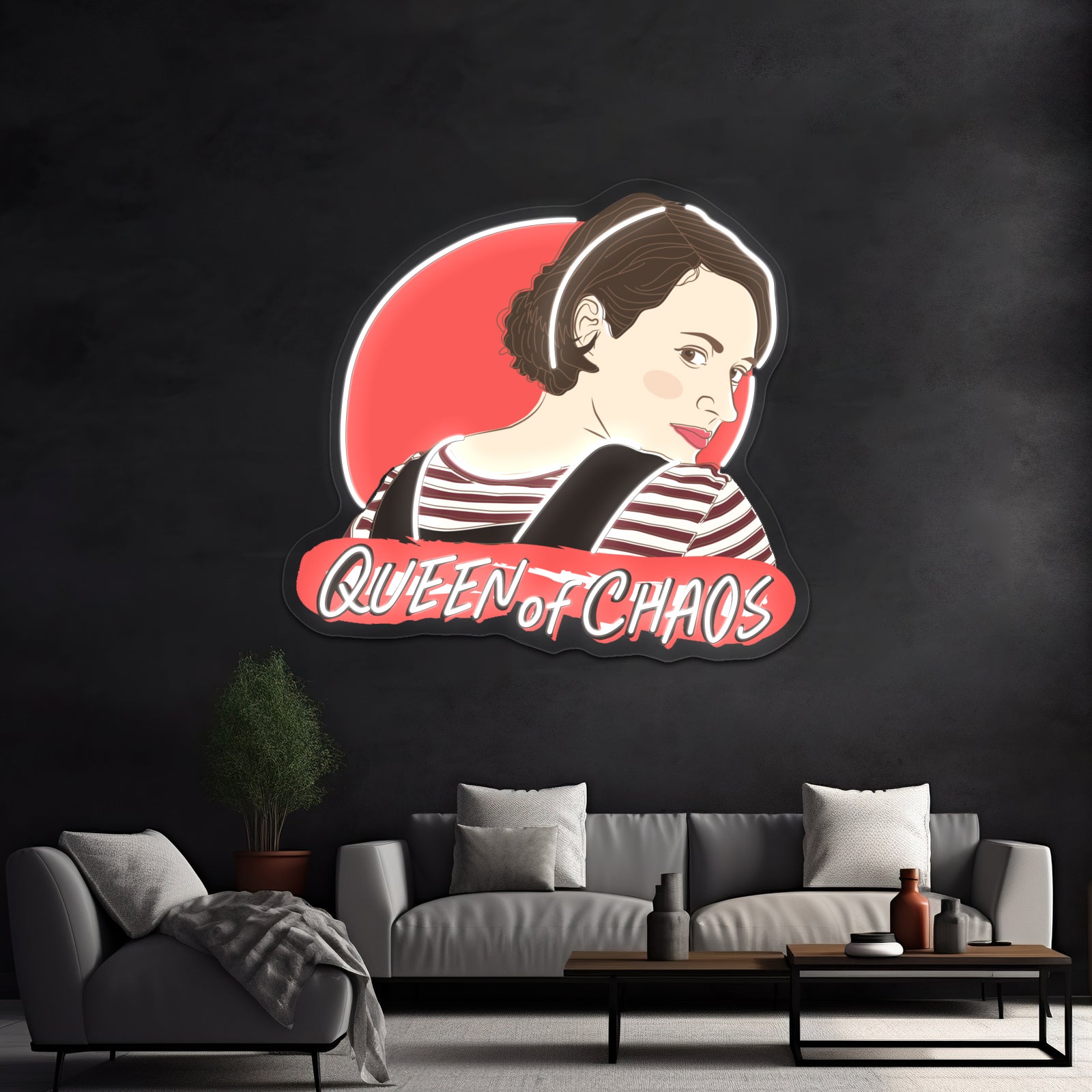 Queen Of Chaos Artwork Led Signs For Room | Shineneon