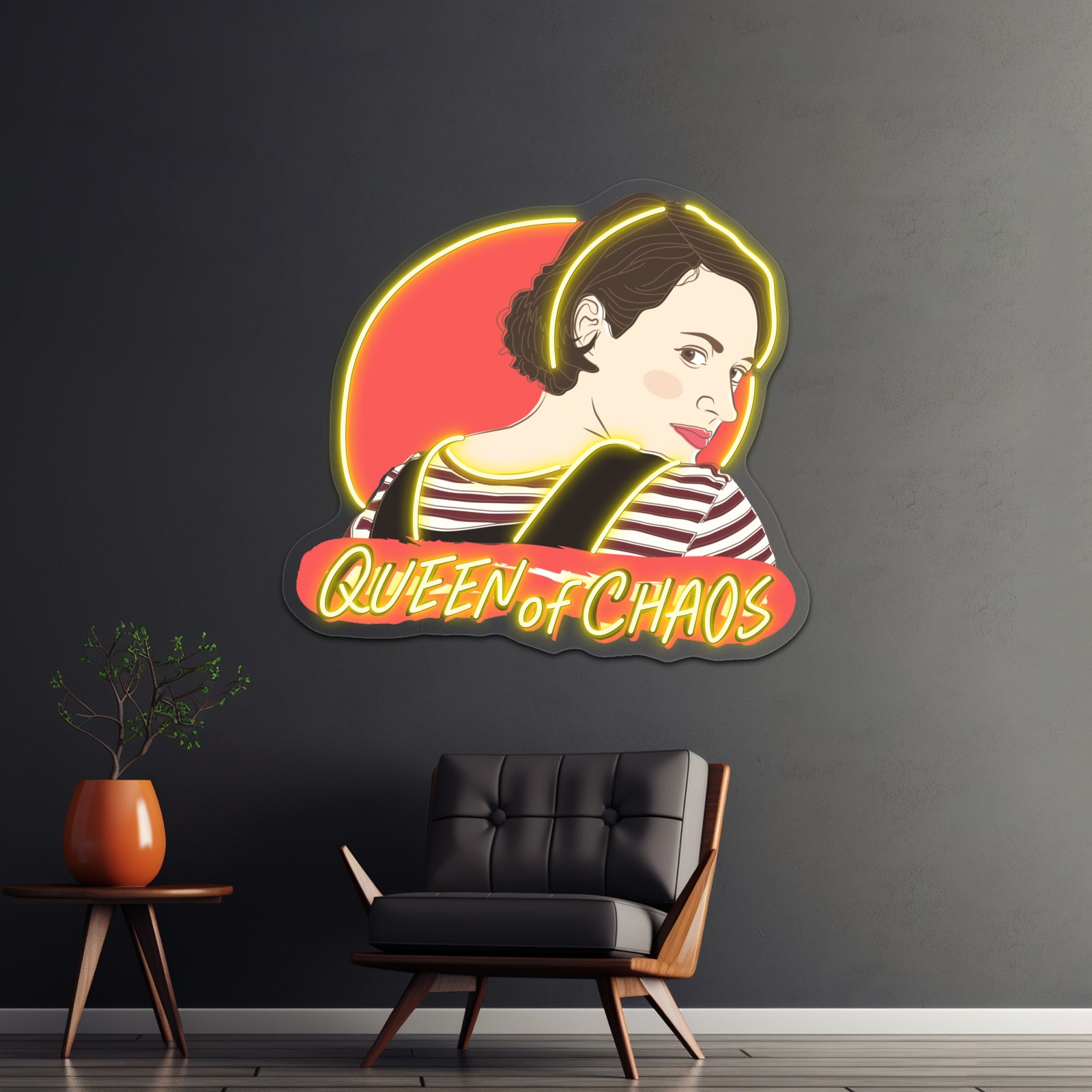 Queen Of Chaos Artwork Led Signs For Room | Shineneon