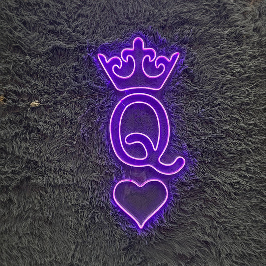 Queen Of Hearts Neon Sign