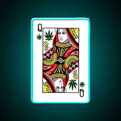 Queen Of Hemp Inspired Green Leaf Led Neon Sign Rgb Color - Shineneon