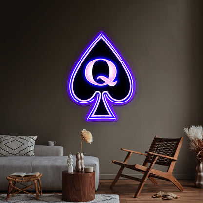 Queen Of Spades Gifts And Products Wall Artwork Neon Signs