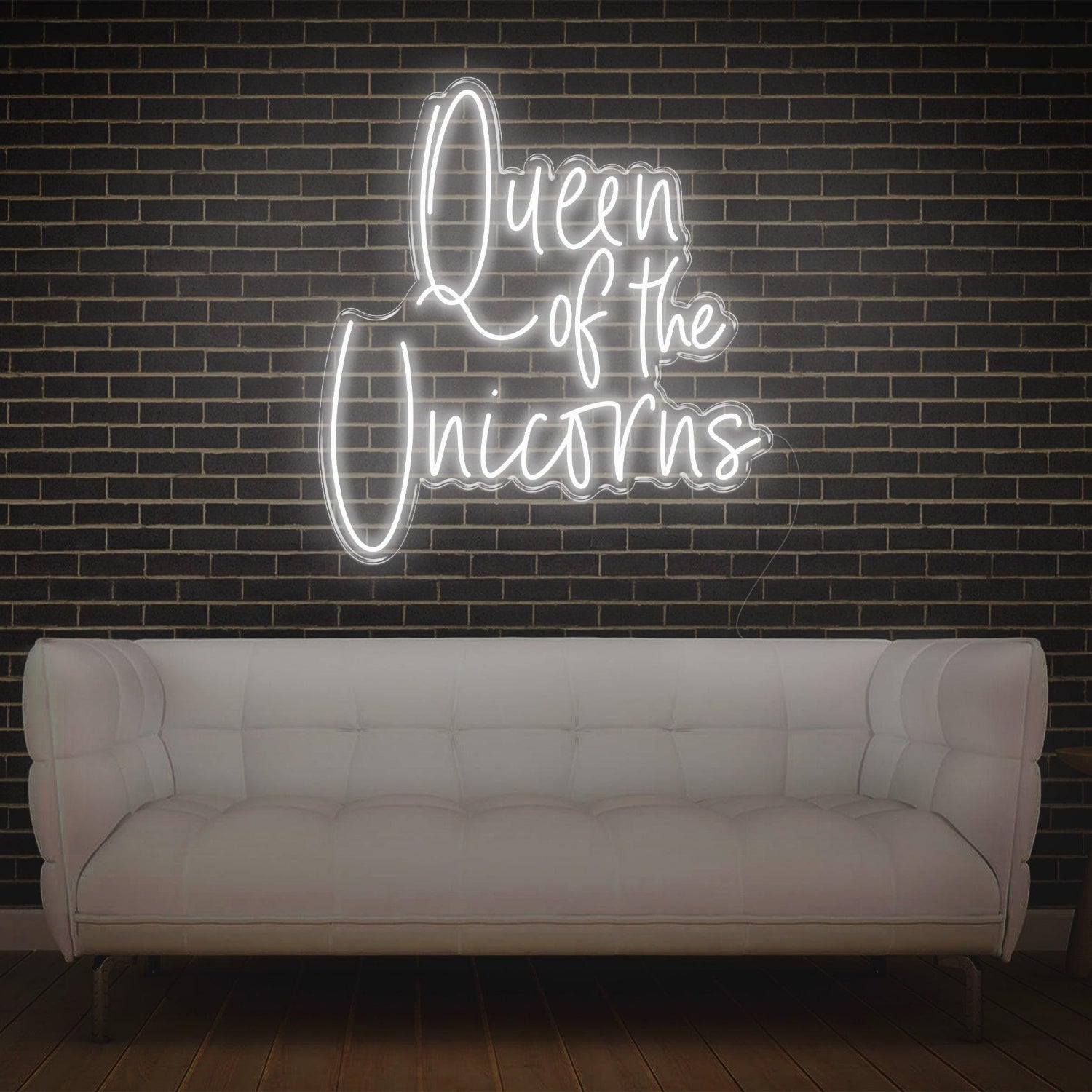 Queen Of The Unicorns White Led Neon Sign For Home Studio Decor | Shineneon
