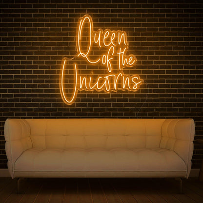 Queen Of The Unicorns White Led Neon Sign For Home Studio Decor | Shineneon