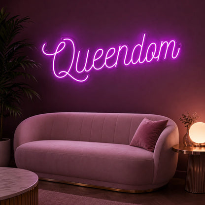 Queendom Wall Decor LED Neon Sign Garage Man Cave Neon Sign real lifestyle scene