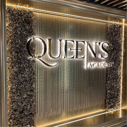 Queens Academy 3D Backlit Channel Letters Led Light Sign - Shineneon