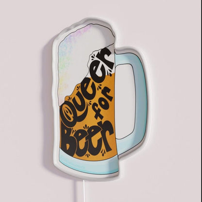 Queer For Beer Rgb Led Neon Sign - Shineneon