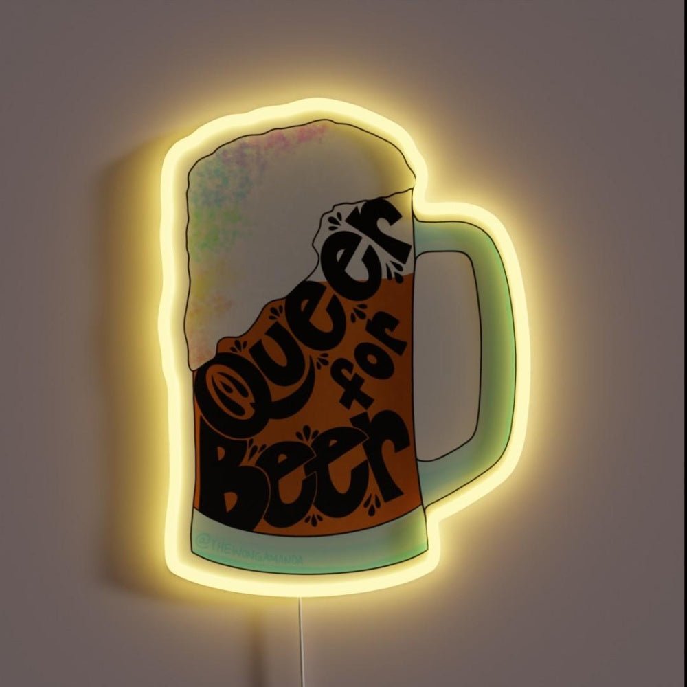 Queer For Beer Rgb Led Neon Sign - Shineneon