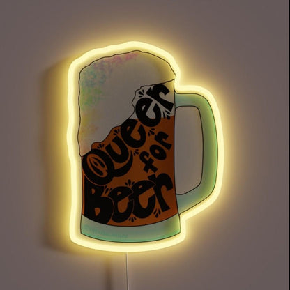 Queer For Beer Rgb Led Neon Sign - Shineneon