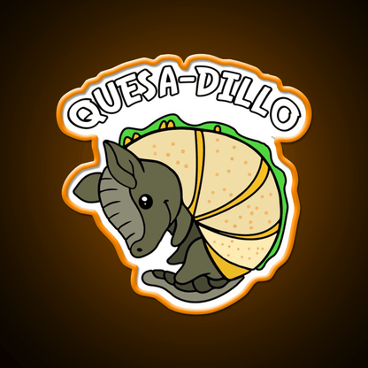 Quesa Dillo Red Fast Food Led Neon Sign For Burger Place Rgb Color - Shineneon