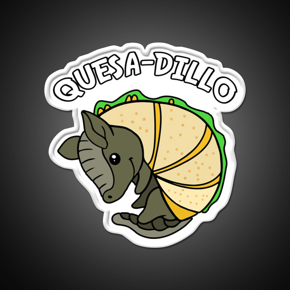 Quesa Dillo Red Fast Food Led Neon Sign For Burger Place Rgb Color - Shineneon