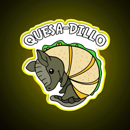 Quesa Dillo Red Fast Food Led Neon Sign For Burger Place Rgb Color