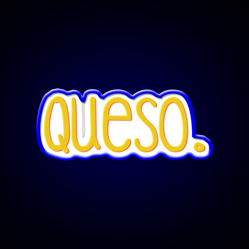 Queso Fast Food Led Neon Sign For Burger Place Rgb Color