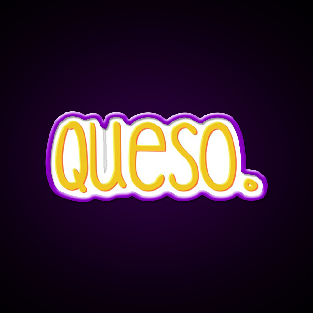 Queso Fast Food Led Neon Sign For Burger Place Rgb Color