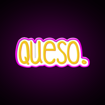 Queso Fast Food Led Neon Sign For Burger Place Rgb Color - Shineneon