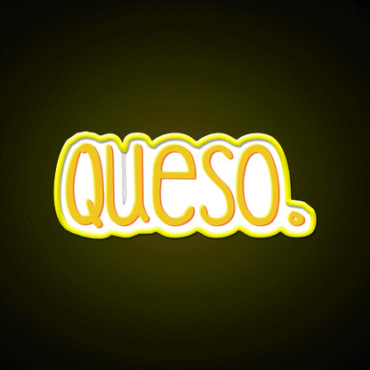 Queso Fast Food Led Neon Sign For Burger Place Rgb Color