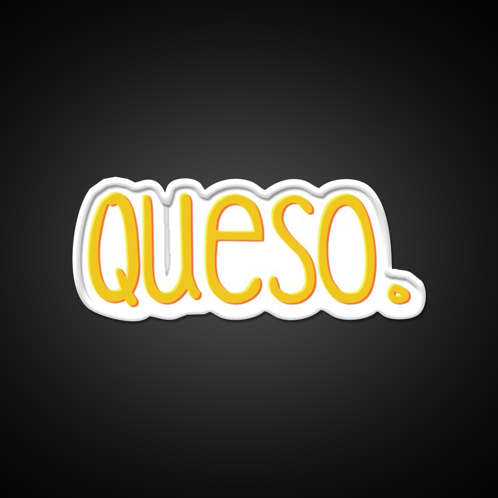 Queso Fast Food Led Neon Sign For Burger Place Rgb Color
