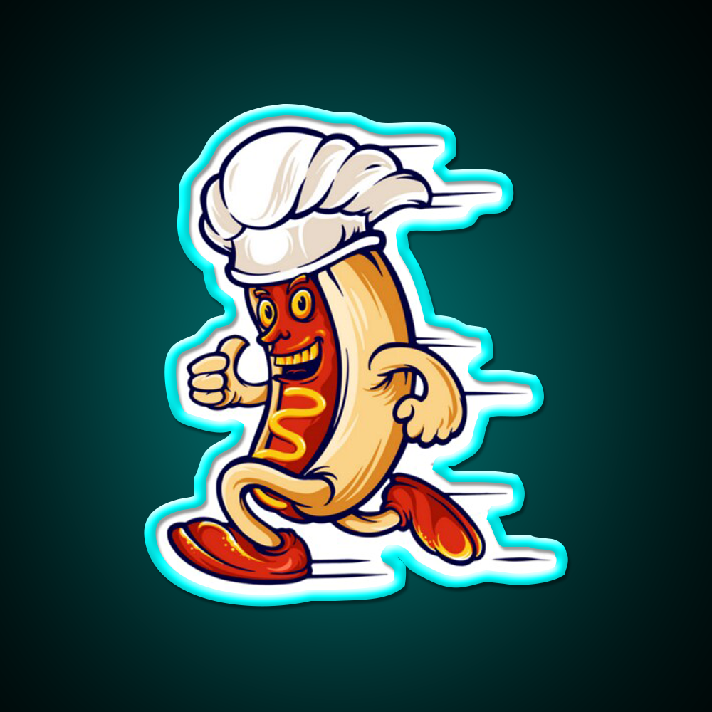 Quick Hotdog Fast Food Led Neon Sign For Burger Place Rgb Color