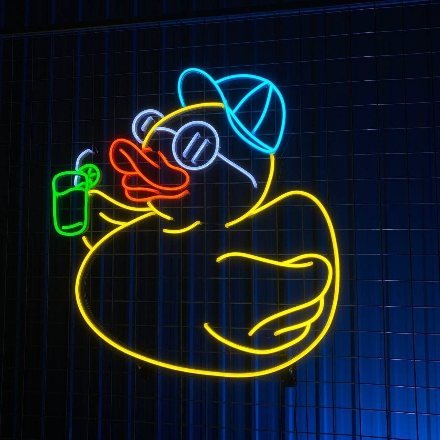 Quirky Funny Duck Drink Cocktail Led Neon Sign - Shineneon