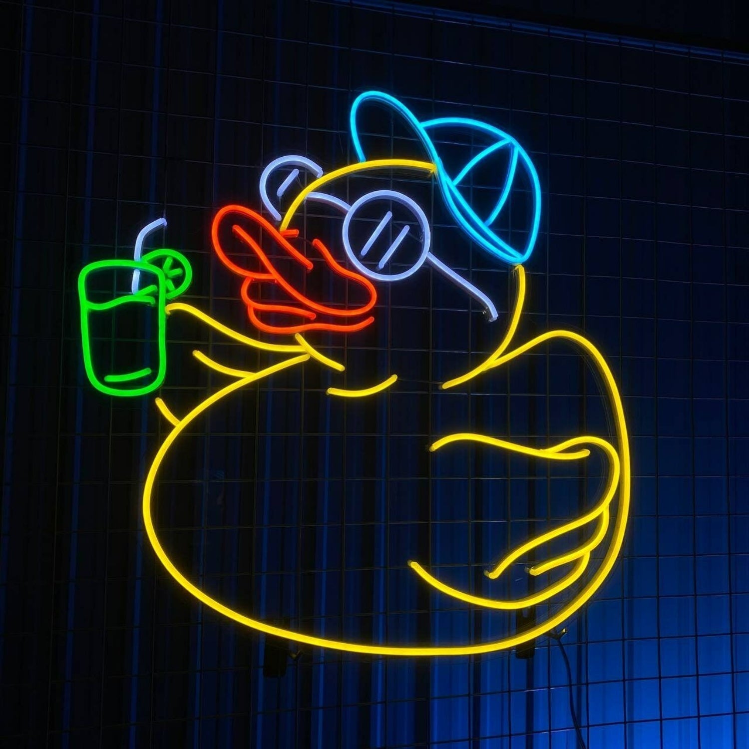 Quirky Funny Duck Drink Cocktail Led Neon Sign - Shineneon