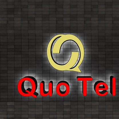 Quo Tel 3D Front And Back Lit Letters Metal Led Sign