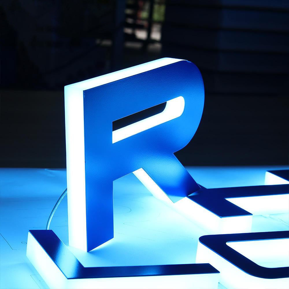 R 3D Backlit Acrylic Letters Business Led Sign