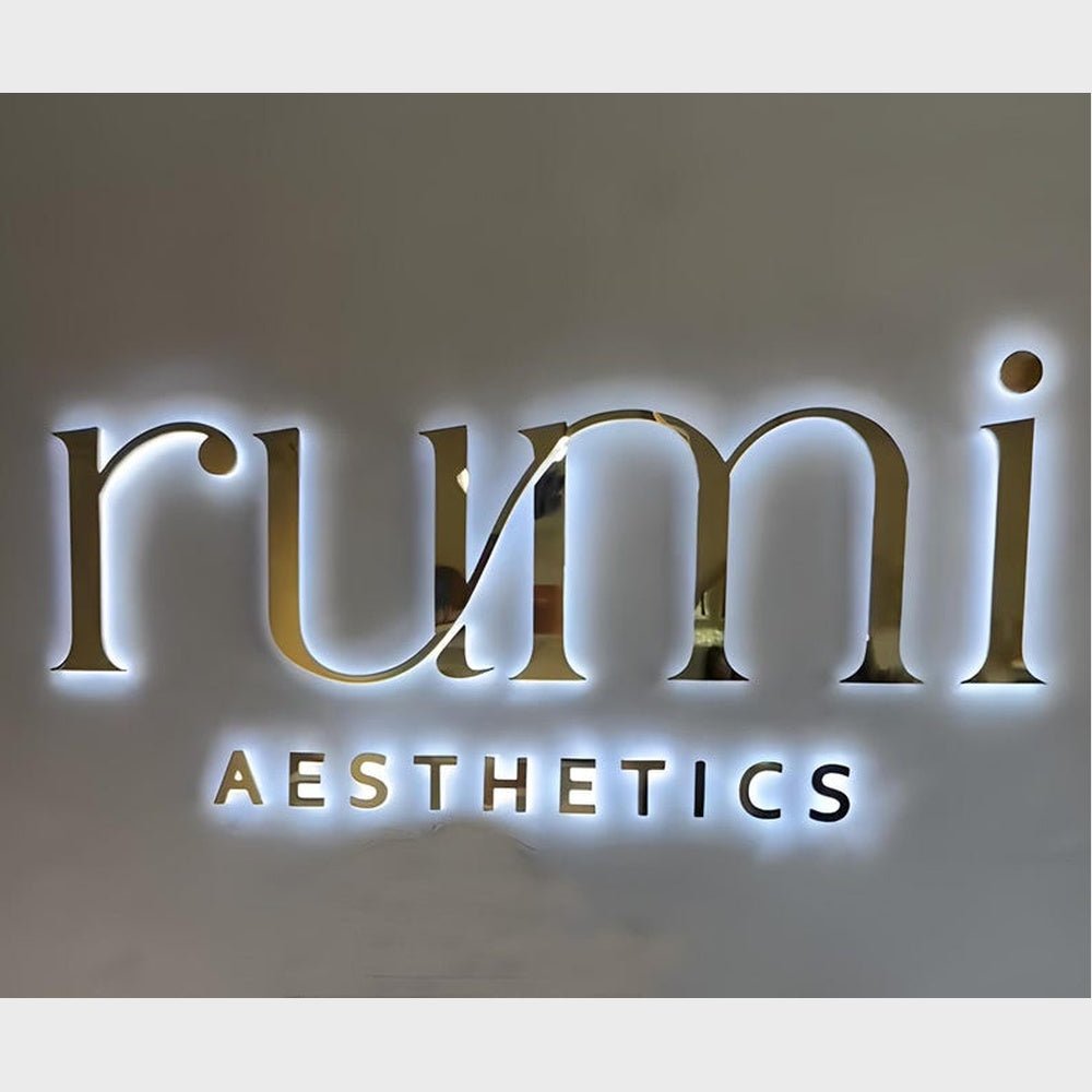 R Umi Aesthetics 3D Backlit Channel Letters Led Light Sign - Shineneon