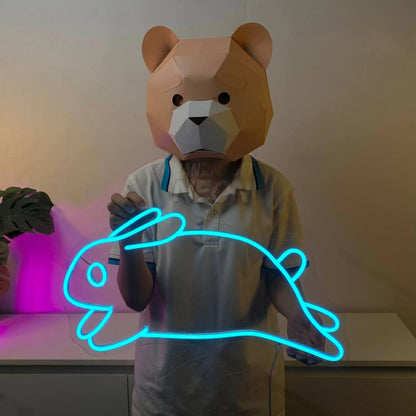 Rabbit Led Neon Sign Line Art Led Neon Sign | Shineneon