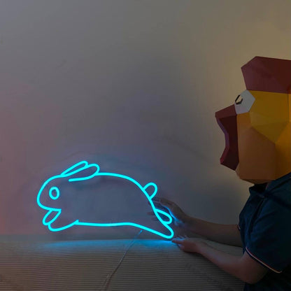 Rabbit Led Neon Sign Line Art Led Neon Sign | Shineneon