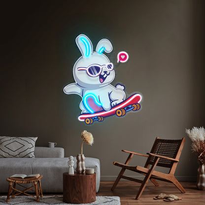 Rabbit Patin Led Neon Sign Light Custom Led Signs