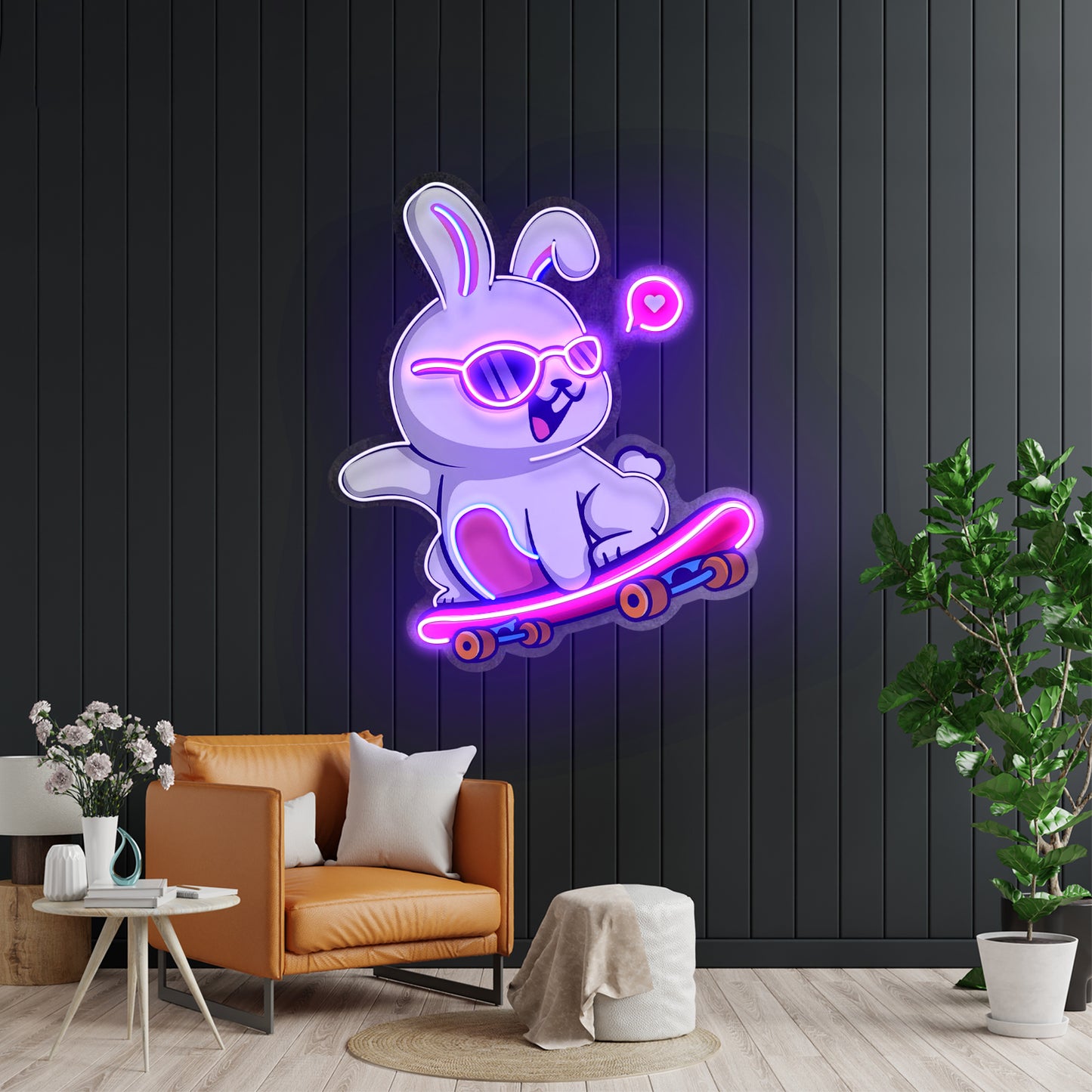 Rabbit Patin Led Neon Sign Light Custom Led Signs