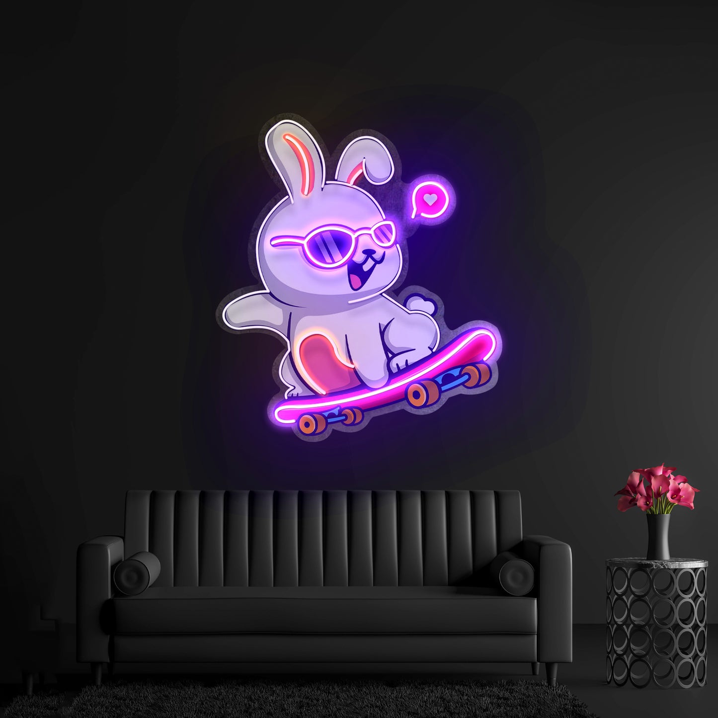 Rabbit Patin Led Neon Sign Light Custom Led Signs