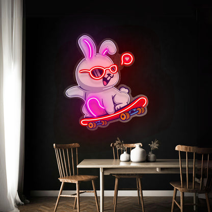 Rabbit Patin Led Neon Sign Light Custom Led Signs