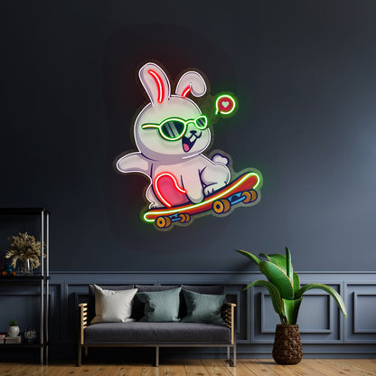 Rabbit Patin Led Neon Sign Light Custom Led Signs