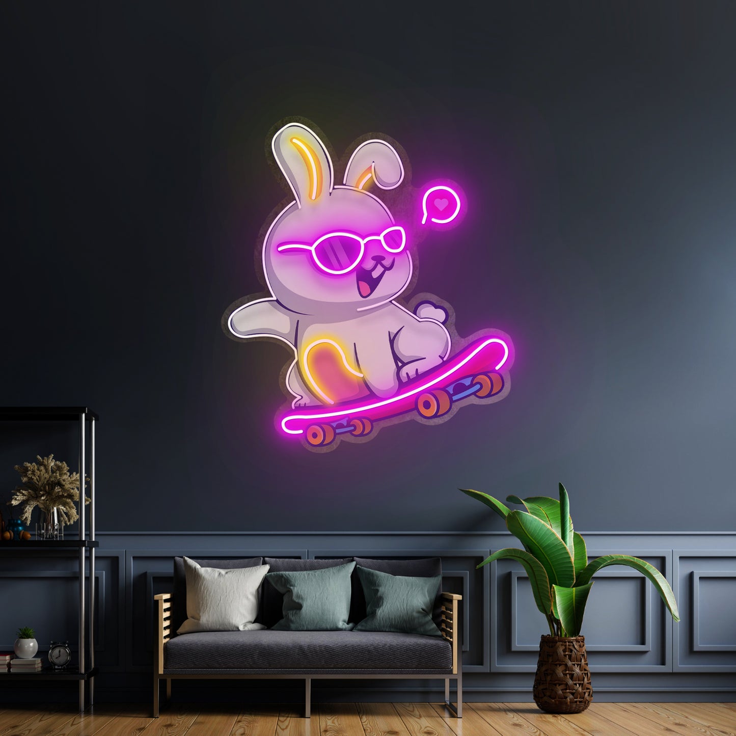 Rabbit Patin Led Neon Sign Light Custom Led Signs