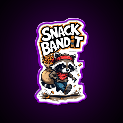 Raccoon Snack Bandit Snack Food Led Neon Sign Rgb Color - Shineneon