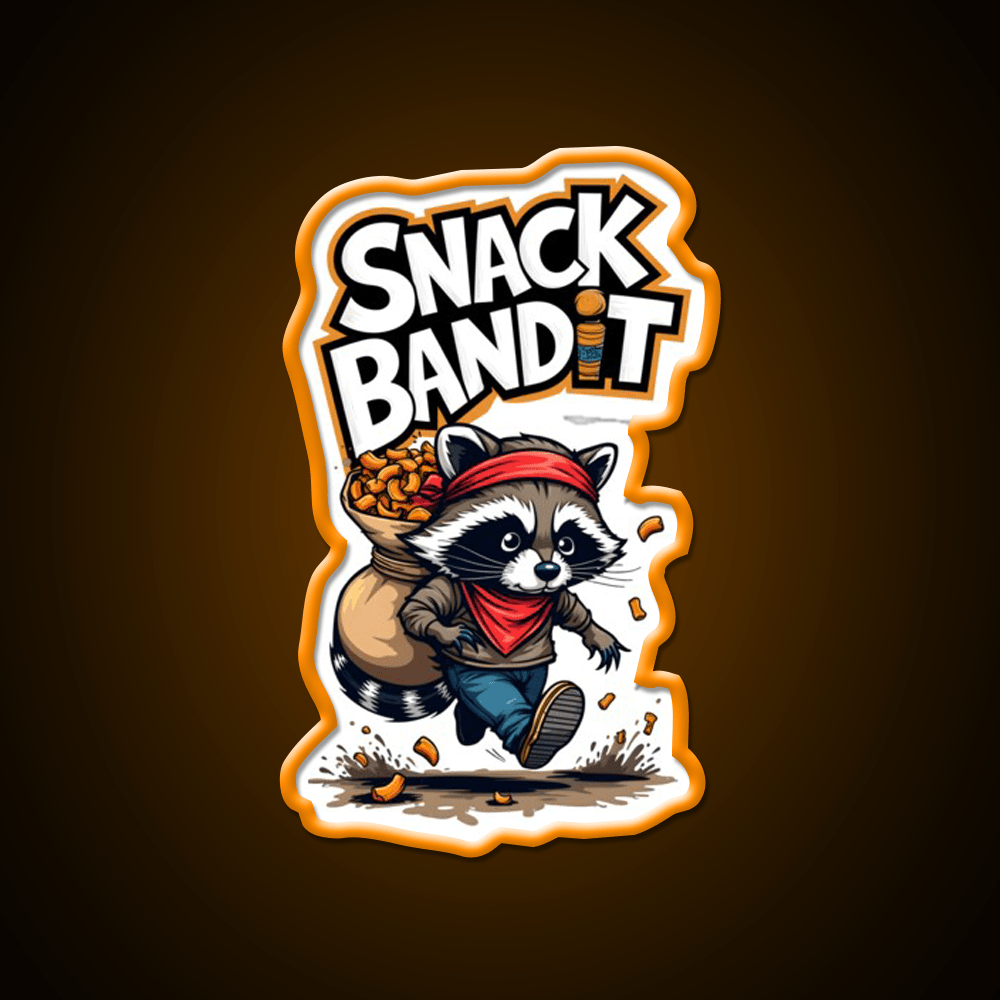 Raccoon Snack Bandit Snack Food Led Neon Sign Rgb Color - Shineneon