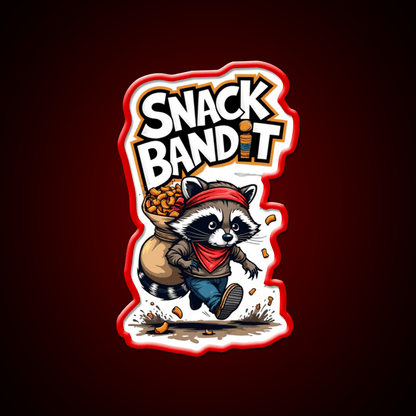 Raccoon Snack Bandit Snack Food Led Neon Sign Rgb Color - Shineneon