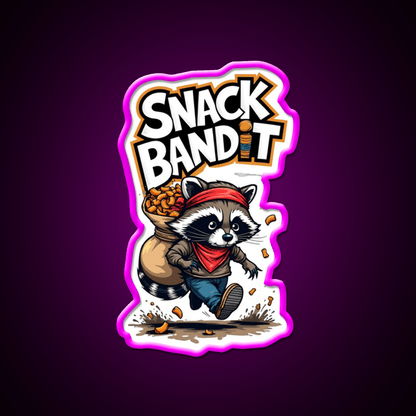 Raccoon Snack Bandit Snack Food Led Neon Sign Rgb Color - Shineneon