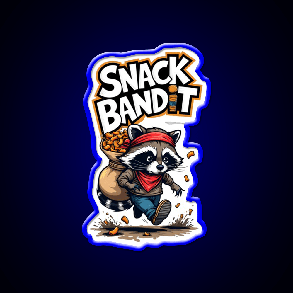 Raccoon Snack Bandit Snack Food Led Neon Sign Rgb Color - Shineneon