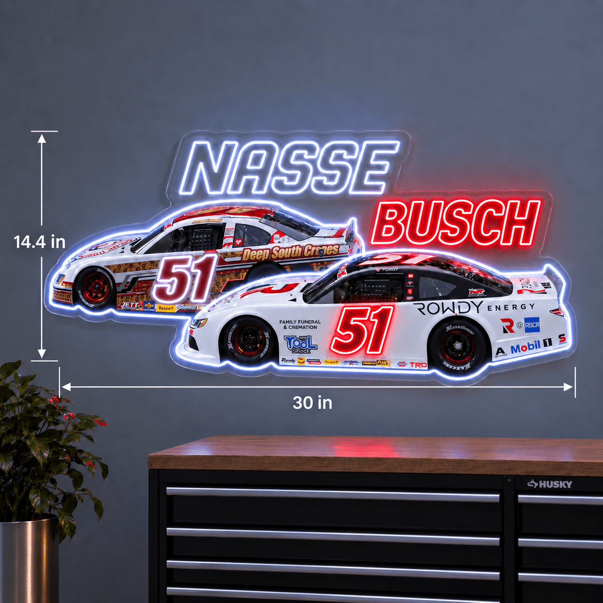 Race Cars Custom LED Neon Sign - Shineneon