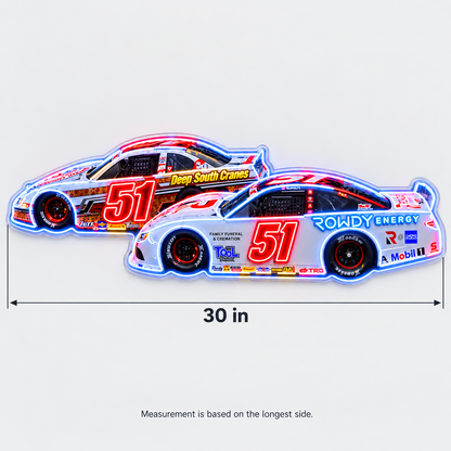 Race Cars Custom LED Neon Sign | 9f891391950806ece610ff7b62e97bc1e1d9e284c3d8e55519ea4397f3ad0c77 | dimensions