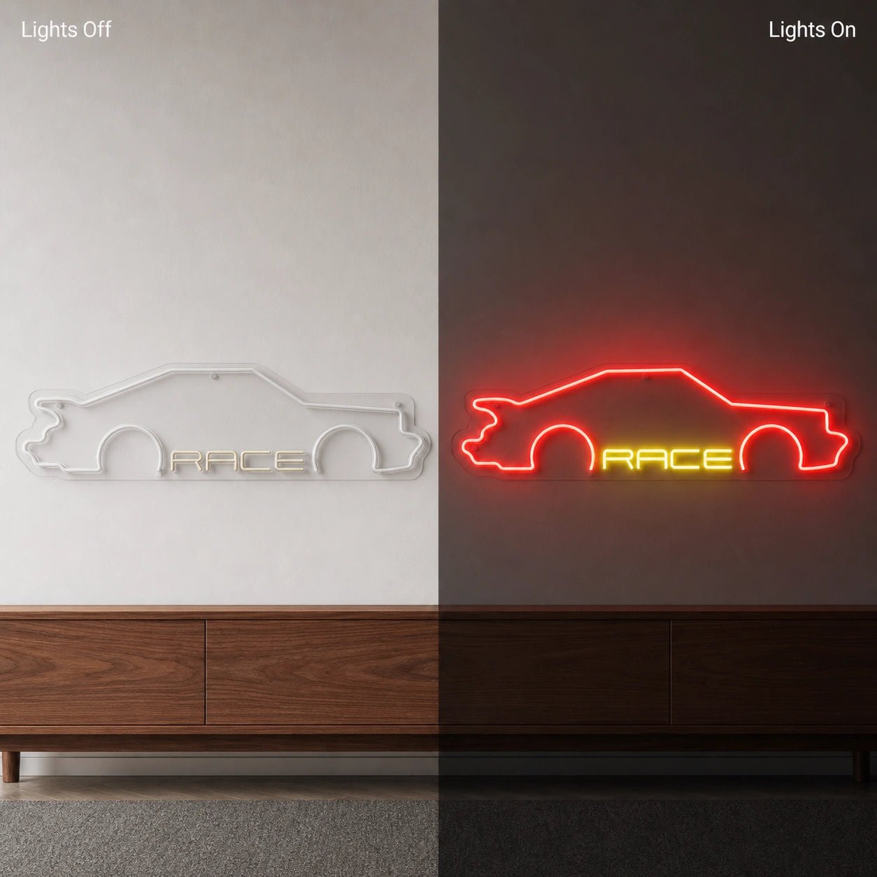 Race Sports Car LED Neon Sign - Shineneon