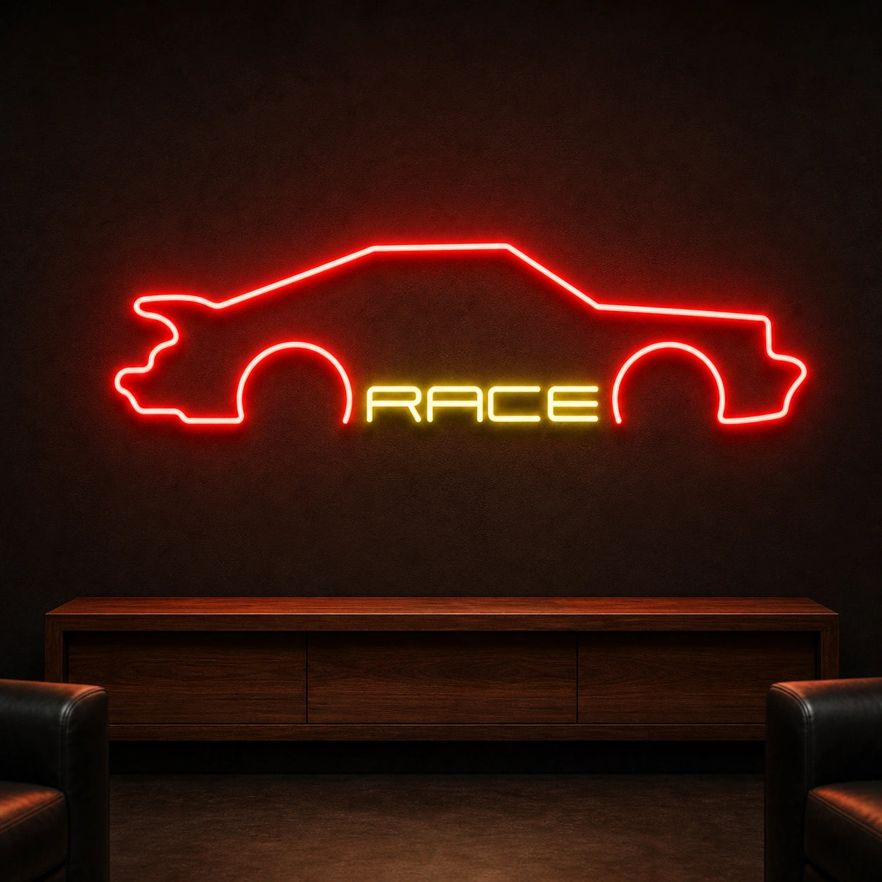 Race Sports Car LED Neon Sign Garage Man Cave Neon Sign high-converting product image