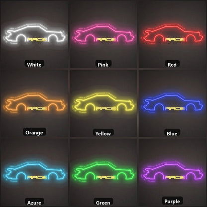 Race Sports Car Vintage LED Neon Sign - Shineneon
