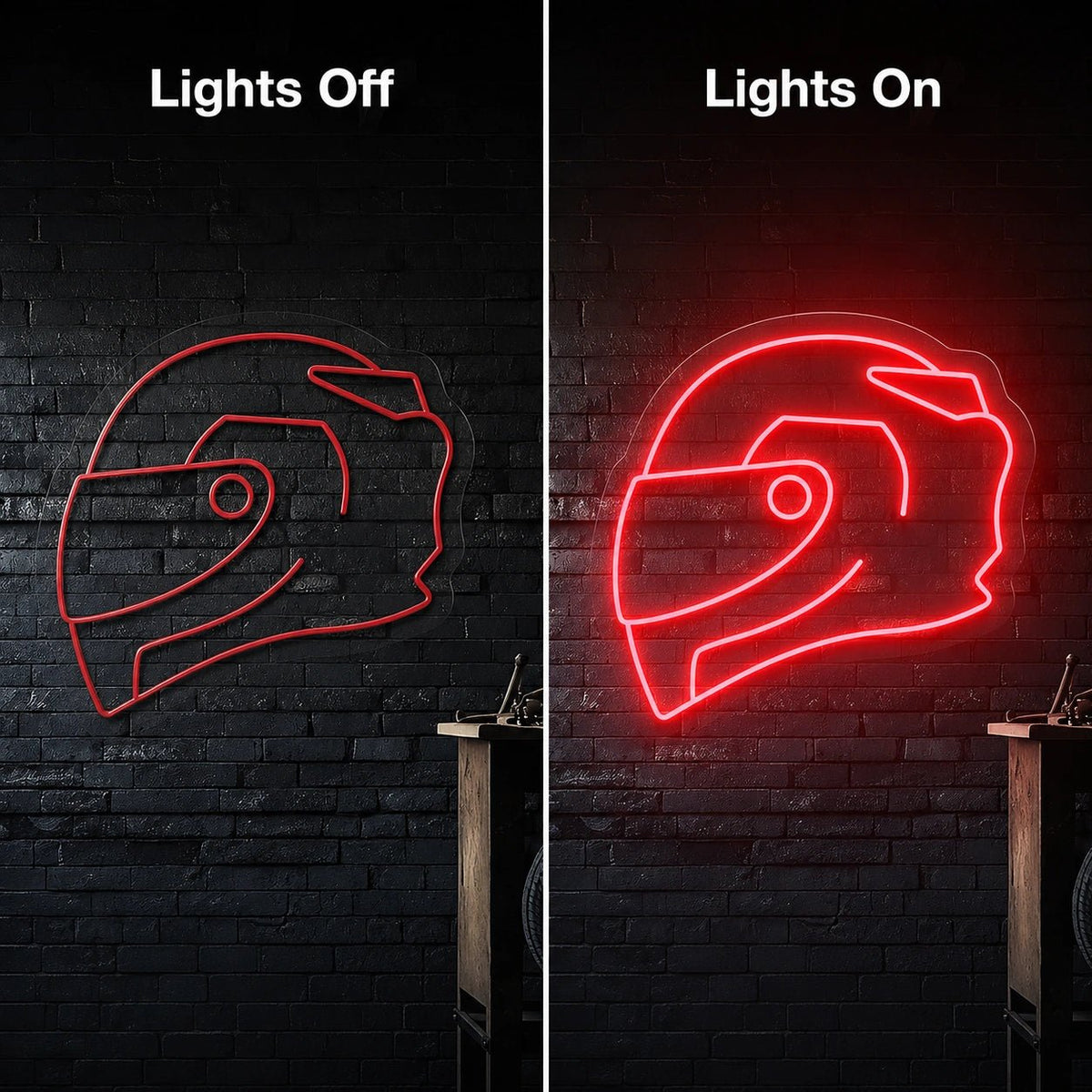 Racing Helmet LED Neon Sign - Shineneon